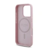 Guess PU Grained 4G Small Metal Logo MagSafe Apple iPhone 16 Pro Max dėklas telefonui rožinės spalvos