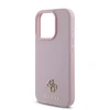 Guess PU Grained 4G Small Metal Logo MagSafe Apple iPhone 16 Pro Max dėklas telefonui rožinės spalvos