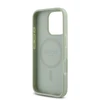 Guess PU Grained Classic Logo MagSafe dėklas skirtas Apple iPhone 16 Pro žalios spalvos