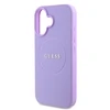 Guess PU Grained Classic Logo MagSafe Apple iPhone 16 dėklas telefonui violetinės spalvos