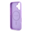 Guess PU Grained Classic Logo MagSafe Apple iPhone 16 dėklas telefonui violetinės spalvos