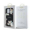 Guess Grained Printed Flower Pattern MagSafe - dėklas skirtas Apple iPhone 16 Pro juodas
