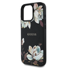 Guess Grained Printed Flower Pattern MagSafe - dėklas skirtas Apple iPhone 16 Pro juodas