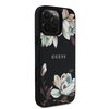 Guess Grained Printed Flower Pattern MagSafe - dėklas skirtas Apple iPhone 16 Pro juodas