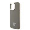 Guess PU Grained Triangle Logo Apple iPhone 16 Pro Max dėklas telefonui rudos spalvos