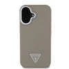 Guess PU Grained Triangle Logo Apple iPhone 16 dėklas telefonui rudos spalvos