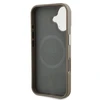 Guess PU Grained Triangle Logo Apple iPhone 16 dėklas telefonui rudos spalvos