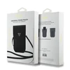 Dėklas Guess PU Grained Triangle Logo Phone Bag juodos spalvos