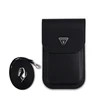 Dėklas Guess PU Grained Triangle Logo Phone Bag juodos spalvos