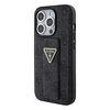 Apple iPhone 15 Pro Guess dėklas Grip Stand 4G Triangle Strass (GUHCP15LPGS4TDK) juodos spalvos
