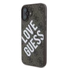 Guess PU Leather 4G Big Love Logo MagSafe Apple iPhone 16 dėklas telefonui rudos spalvos