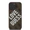 Guess PU Leather 4G Big Love Logo MagSafe Apple iPhone 16 Pro Max dėklas telefonui rudos spalvos