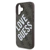 Guess PU Leather 4G Big Love Logo MagSafe Apple iPhone 16 dėklas telefonui rudos spalvos