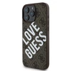 Guess PU Leather 4G Big Love Logo MagSafe Apple iPhone 16 Pro Max dėklas telefonui rudos spalvos