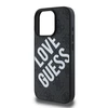 Guess PU Leather 4G Big Love Logo MagSafe Apple iPhone 16 Pro dėklas telefonui juodos spalvos