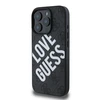 Guess PU Leather 4G Big Love Logo MagSafe Apple iPhone 16 Pro dėklas telefonui juodos spalvos