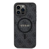 Guess PU Leather 4G Colored Ring MagSafe dėklas skirtas Apple iPhone 15 Pro Max juodos spalvos