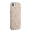 Guess PU Leather 4G Colored Ring Strap MagSafe dėklas skirtas Apple iPhone 16e rožinės spalvos