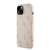 Guess PU Leather 4G Colored Ring Strap MagSafe dėklas skirtas Apple iPhone 14 rožinės spalvos