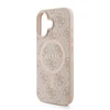 Guess PU Leather 4G Colored Ring Strap MagSafe dėklas skirtas Apple iPhone 16 rožinės spalvos