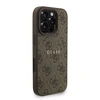 Guess PU Leather 4G Colored Ring Strap MagSafe dėklas skirtas Apple iPhone 16 Pro rudos spalvos