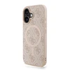 Guess PU Leather 4G Colored Ring Strap MagSafe dėklas skirtas Apple iPhone 16 rožinės spalvos
