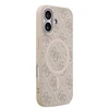 Guess PU Leather 4G Colored Ring MagSafe dėklas skirtas Apple iPhone 17 Rožinė
