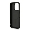 Guess PU Leather 4G Colored Ring Strap MagSafe dėklas skirtas Apple iPhone 16 Pro Max juodos spalvos