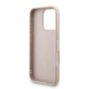 Guess PU Leather 4G Colored Ring Strap MagSafe dėklas skirtas Apple iPhone 16 Pro Max rožinės spalvos
