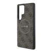 Dėklas Guess Leather 4G Colored Ring Classic Logo MagSafe Samsung Galaxy S25 Ultra rudos spalvos