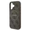 Guess PU Leather 4G Colored Ring MagSafe Apple iPhone 16 dėklas telefonui rudos spalvos