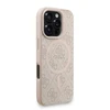 Guess PU Leather 4G Colored Ring Strap MagSafe dėklas skirtas Apple iPhone 16 Pro rožinės spalvos