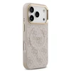 Guess PU Leather 4G Gold Frame MagSafe dėklas skirtas Apple iPhone 17 Pro rožinės spalvos