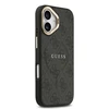 Guess PU Leather 4G Gold Frame MagSafe dėklas skirtas Apple iPhone 17 juodos spalvos