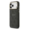 Guess PU Leather 4G Gold Frame MagSafe dėklas skirtas Apple iPhone 17 Pro Max juodos spalvos