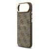 Guess PU Leather 4G Gold Frame MagSafe dėklas skirtas Apple iPhone 17 Air rudos spalvos
