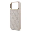 Guess PU Leather 4G Gold Frame MagSafe dėklas skirtas Apple iPhone 17 Pro Max rožinės spalvos