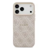 Guess PU Leather 4G Gold Frame MagSafe dėklas skirtas Apple iPhone 17 Pro Max rožinės spalvos
