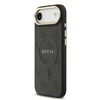 Guess PU Leather 4G Gold Frame MagSafe dėklas skirtas Apple iPhone 17 Air juodos spalvos