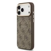 Guess PU Leather 4G Gold Frame MagSafe dėklas skirtas Apple iPhone 17 Pro Max rudos spalvos