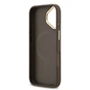 Guess PU Leather 4G Gold Frame MagSafe dėklas skirtas Apple iPhone 17 rudos spalvos