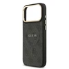 Guess PU Leather 4G Gold Frame MagSafe dėklas skirtas Apple iPhone 17 Pro Max juodos spalvos