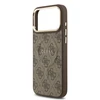 Guess PU Leather 4G Gold Frame MagSafe dėklas skirtas Apple iPhone 17 Pro Max rudos spalvos