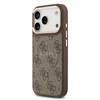 Guess PU Leather 4G Gold Frame MagSafe dėklas skirtas Apple iPhone 17 Pro rudos spalvos