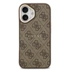 Guess PU Leather 4G Gold Frame MagSafe dėklas skirtas Apple iPhone 17 rudos spalvos