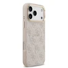 Guess PU Leather 4G Gold Frame MagSafe dėklas skirtas Apple iPhone 17 Pro Max rožinės spalvos