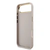 Guess PU Leather 4G Metal Logo Gold Frame dėklas skirtas Apple iPhone Air rožinės spalvos