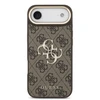 Guess PU Leather 4G Metal Logo Gold Frame dėklas skirtas Apple iPhone Air rudos spalvos