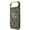 Guess PU Leather 4G Metal Logo Gold Frame dėklas skirtas Apple iPhone Air rudos spalvos