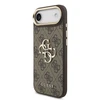 Guess PU Leather 4G Metal Logo Gold Frame dėklas skirtas Apple iPhone Air rudos spalvos